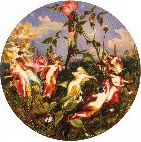 Naish, John George Titania oil painting image
